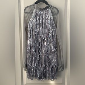 Silver dance costume